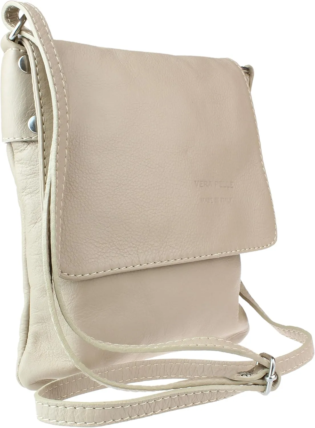 Girly HandBags Womens Italian Leather Shoulder Bag Small Cross Body Messenger Soft Leather Vera Pelle Phone Holder Holiday