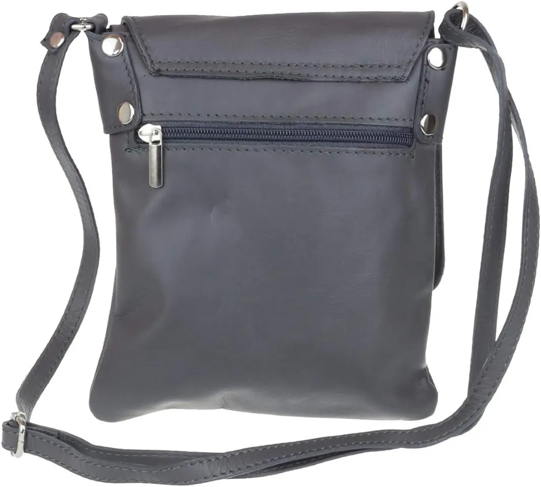 Girly HandBags Womens Italian Leather Shoulder Bag Small Cross Body Messenger Soft Leather Vera Pelle Phone Holder Holiday