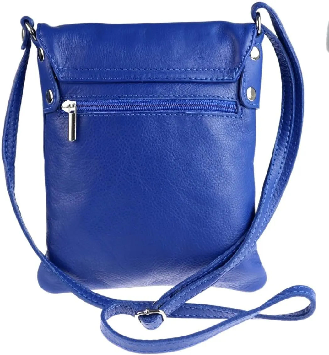 Girly HandBags Womens Italian Leather Shoulder Bag Small Cross Body Messenger Soft Leather Vera Pelle Phone Holder Holiday