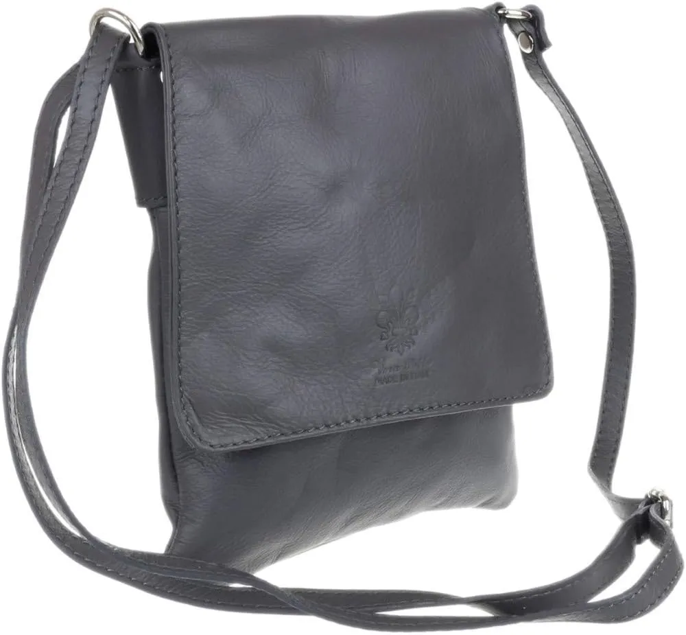 Girly HandBags Womens Italian Leather Shoulder Bag Small Cross Body Messenger Soft Leather Vera Pelle Phone Holder Holiday