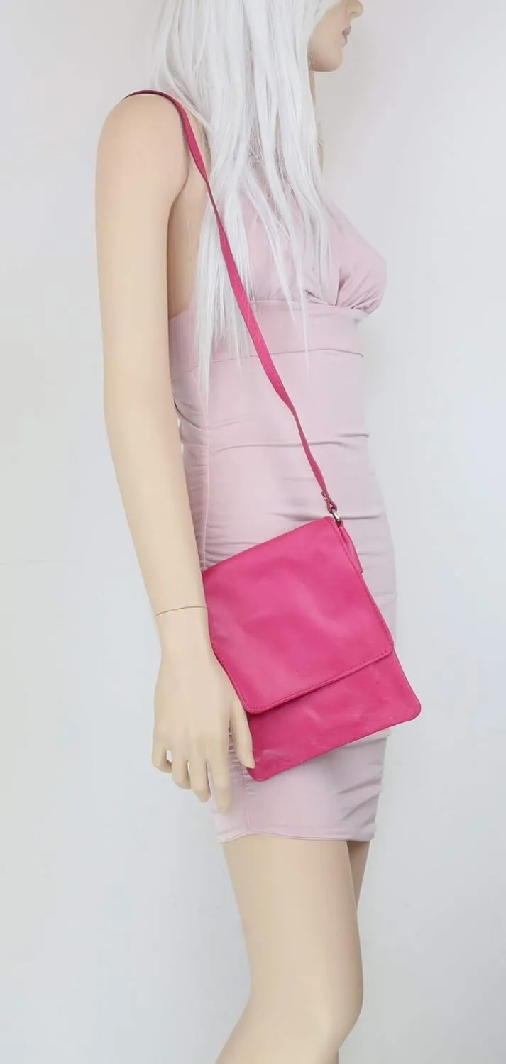 Girly HandBags Womens Italian Leather Shoulder Bag Small Cross Body Messenger Soft Leather Vera Pelle Phone Holder Holiday