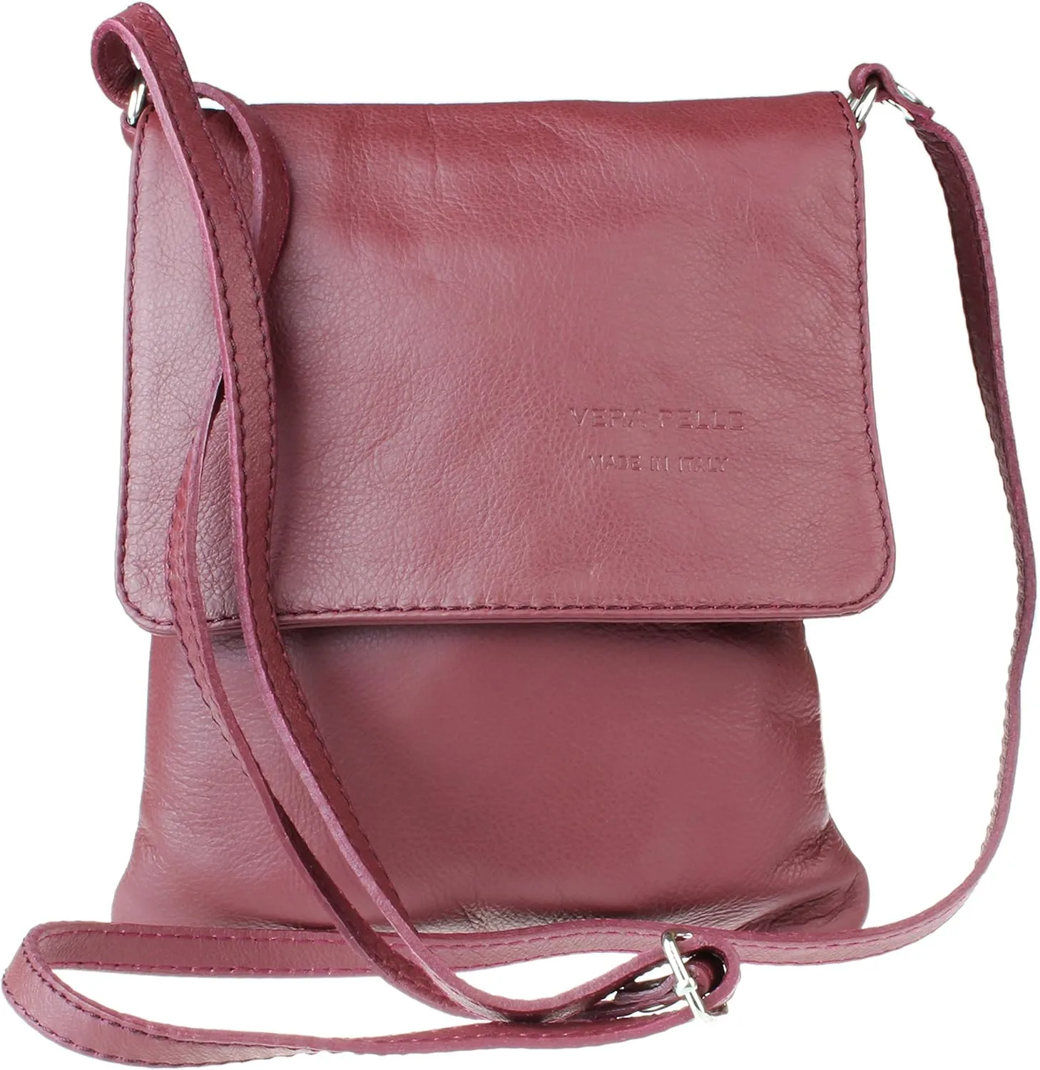 Girly HandBags Womens Italian Leather Shoulder Bag Small Cross Body Messenger Soft Leather Vera Pelle Phone Holder Holiday