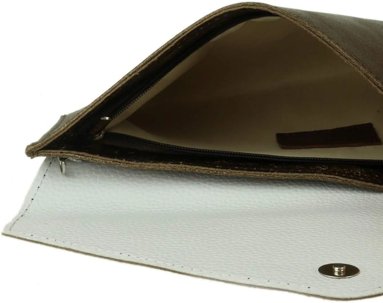 Girly HandBags Womens Leather Italian Metallic Shimmer Envelope Wrist Clutch Bag