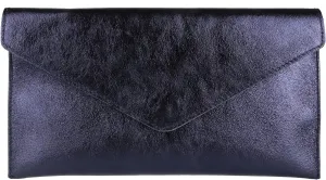 Girly HandBags Womens Leather Italian Metallic Shimmer Envelope Wrist Clutch Bag