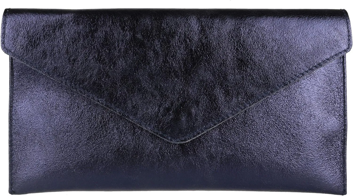 Girly HandBags Womens Leather Italian Metallic Shimmer Envelope Wrist Clutch Bag
