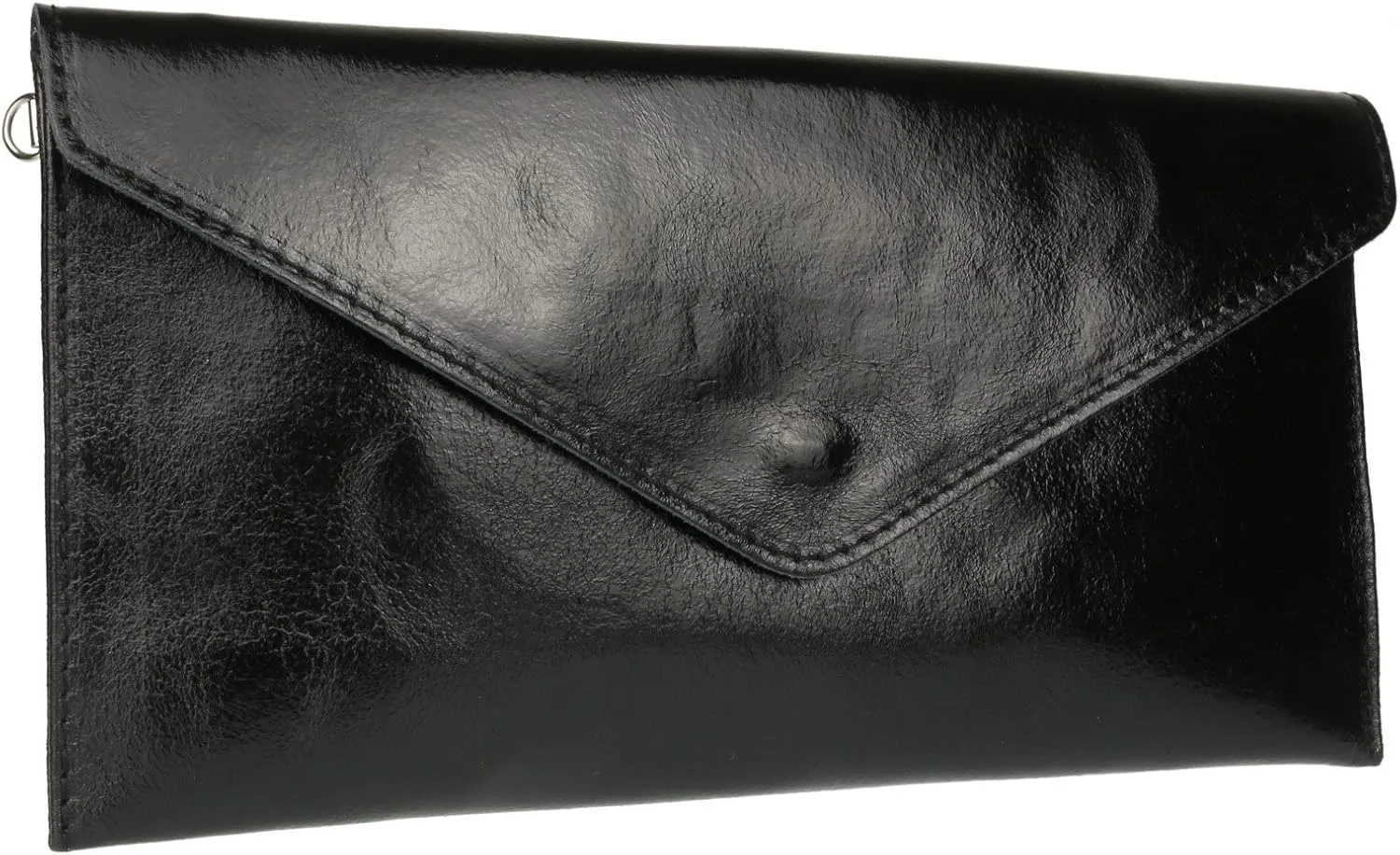 Girly HandBags Womens Leather Italian Metallic Shimmer Envelope Wrist Clutch Bag