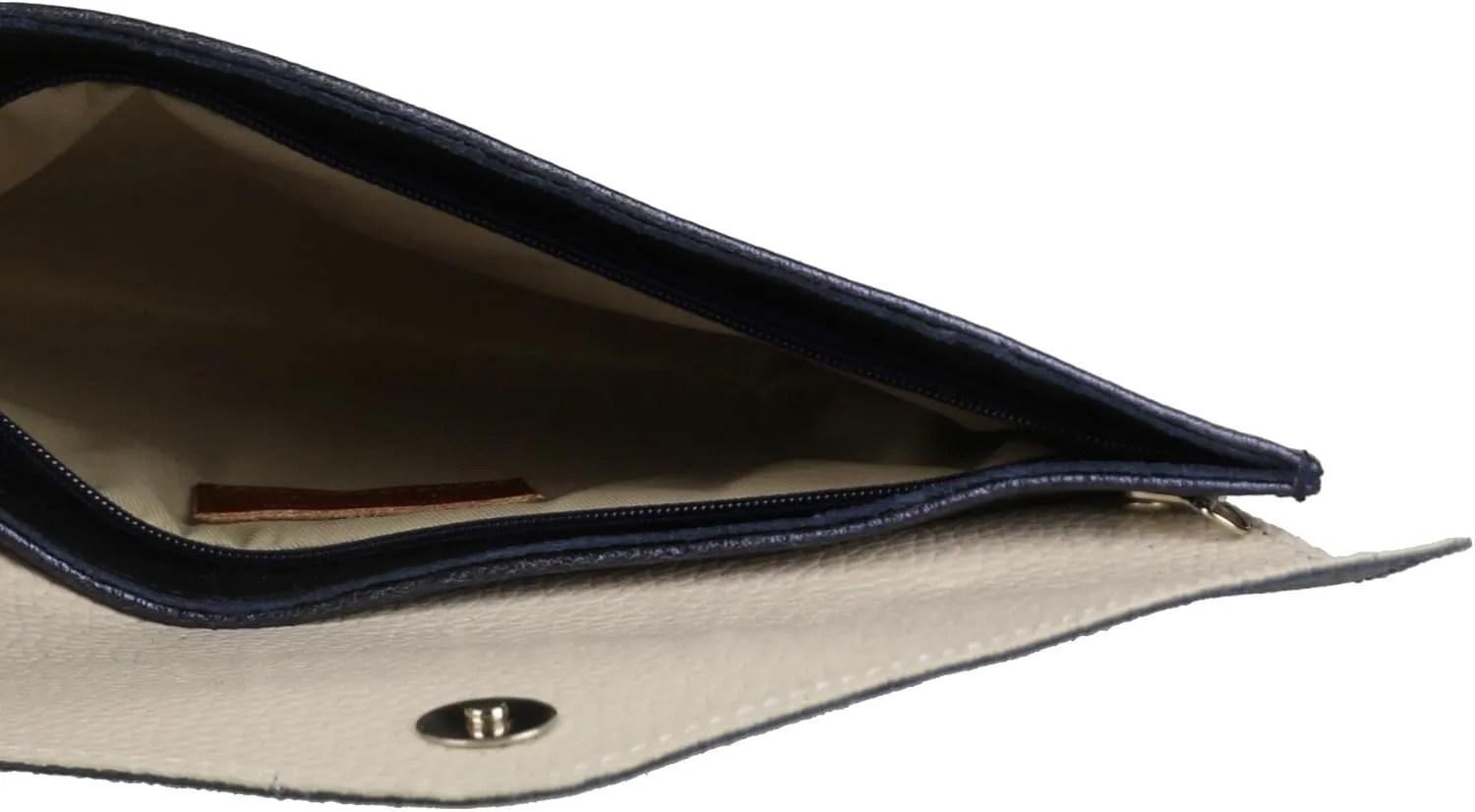 Girly HandBags Womens Leather Italian Metallic Shimmer Envelope Wrist Clutch Bag