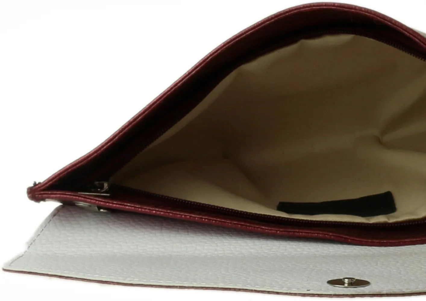 Girly HandBags Womens Leather Italian Metallic Shimmer Envelope Wrist Clutch Bag