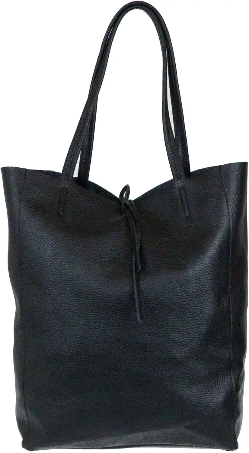 Girly HandBags Womens Open Top Genuine Leather Handbag