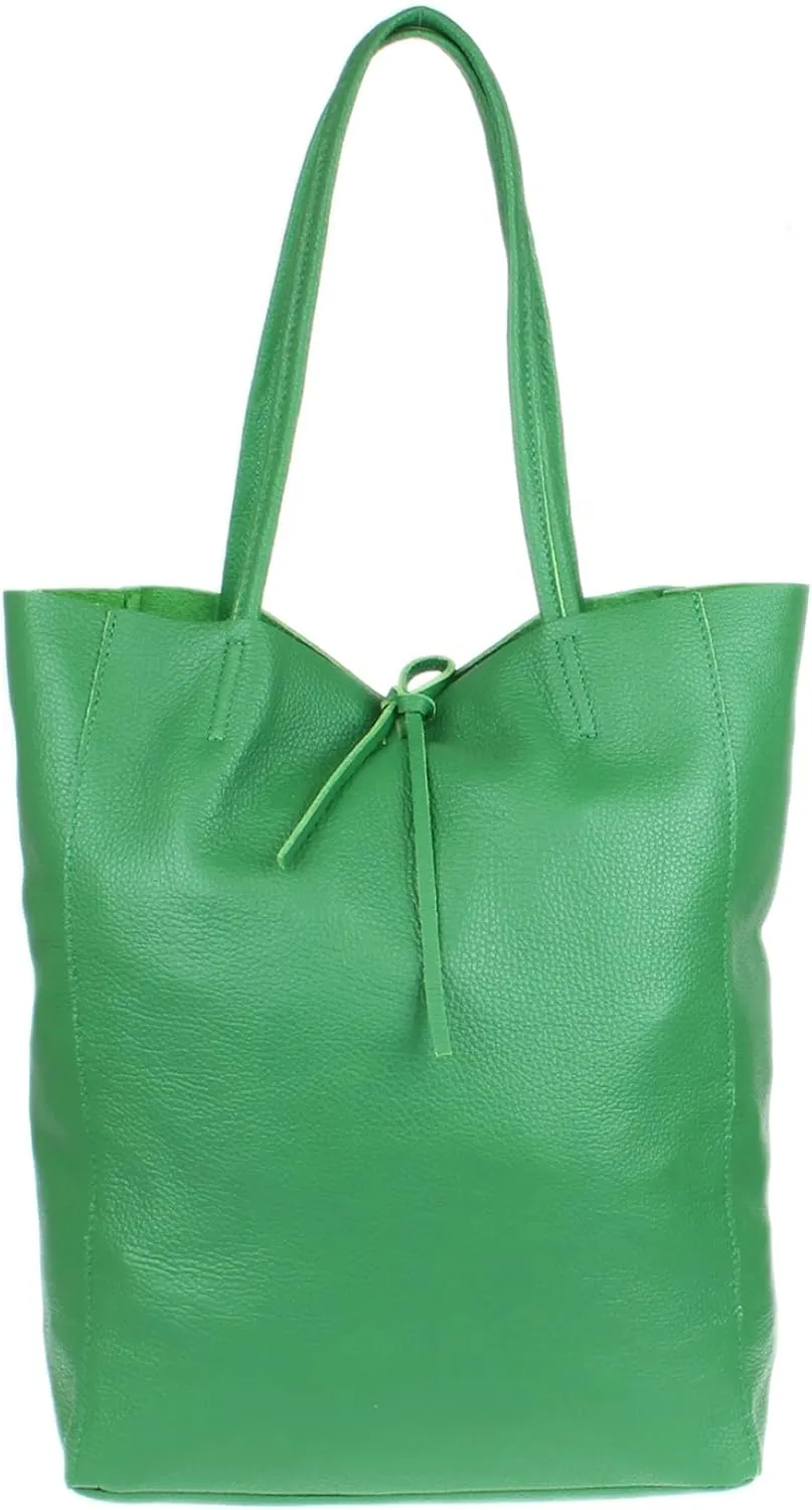 Girly HandBags Womens Open Top Genuine Leather Handbag