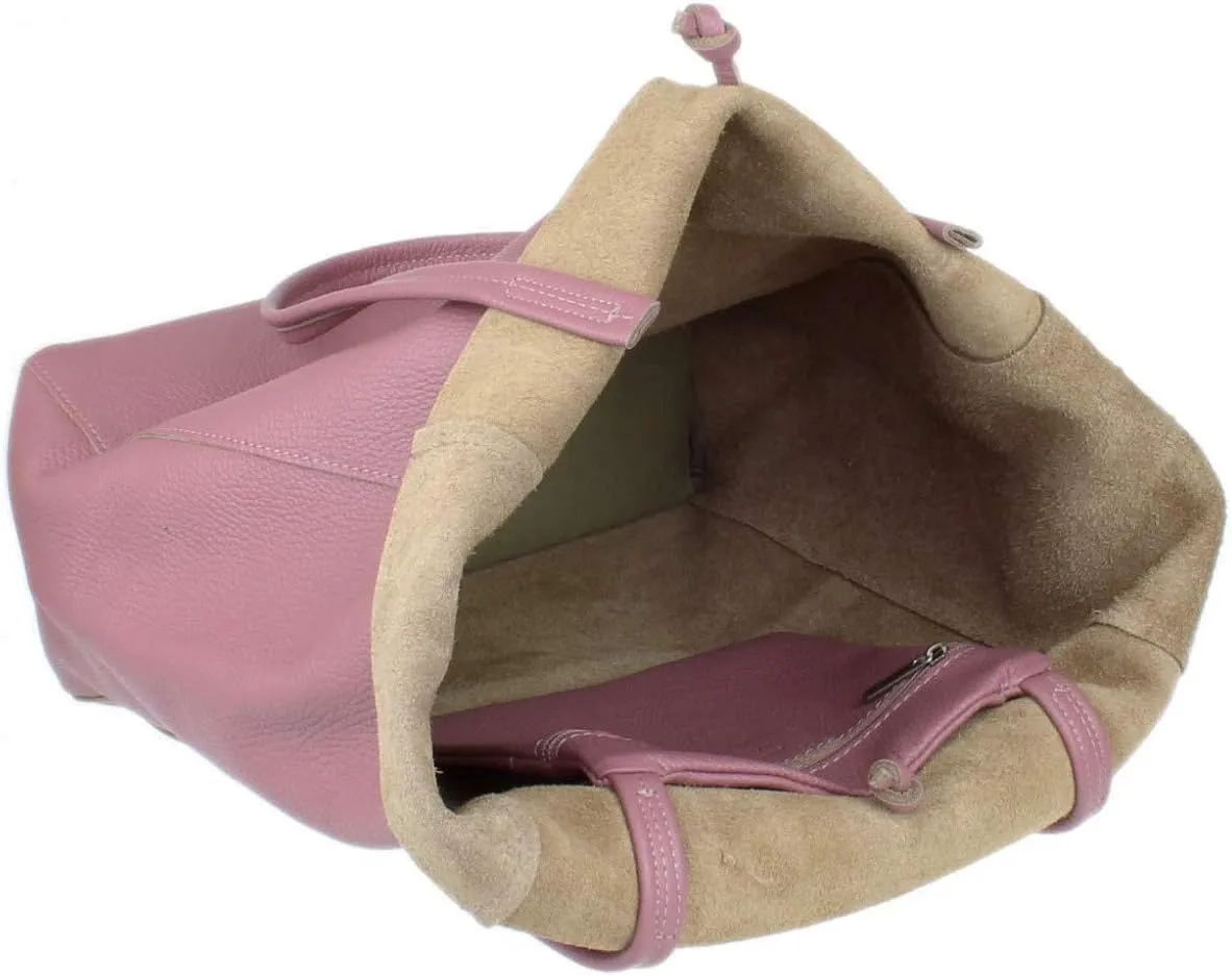 Girly HandBags Womens Open Top Genuine Leather Handbag