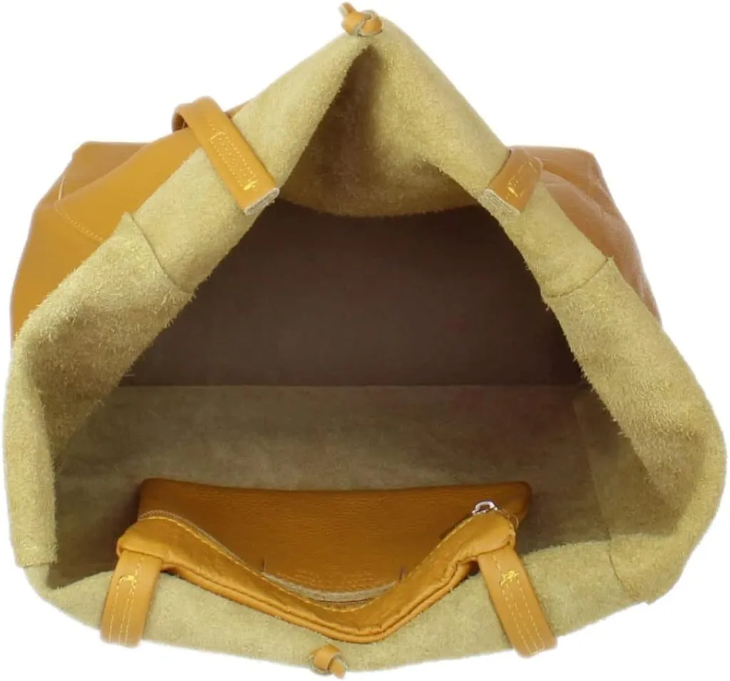 Girly HandBags Womens Open Top Genuine Leather Handbag
