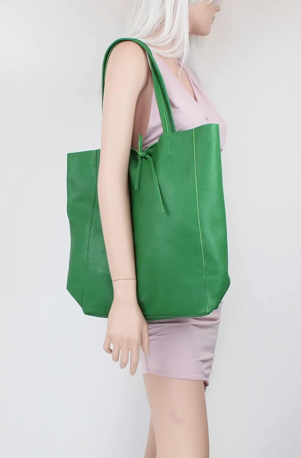 Girly HandBags Womens Open Top Genuine Leather Handbag