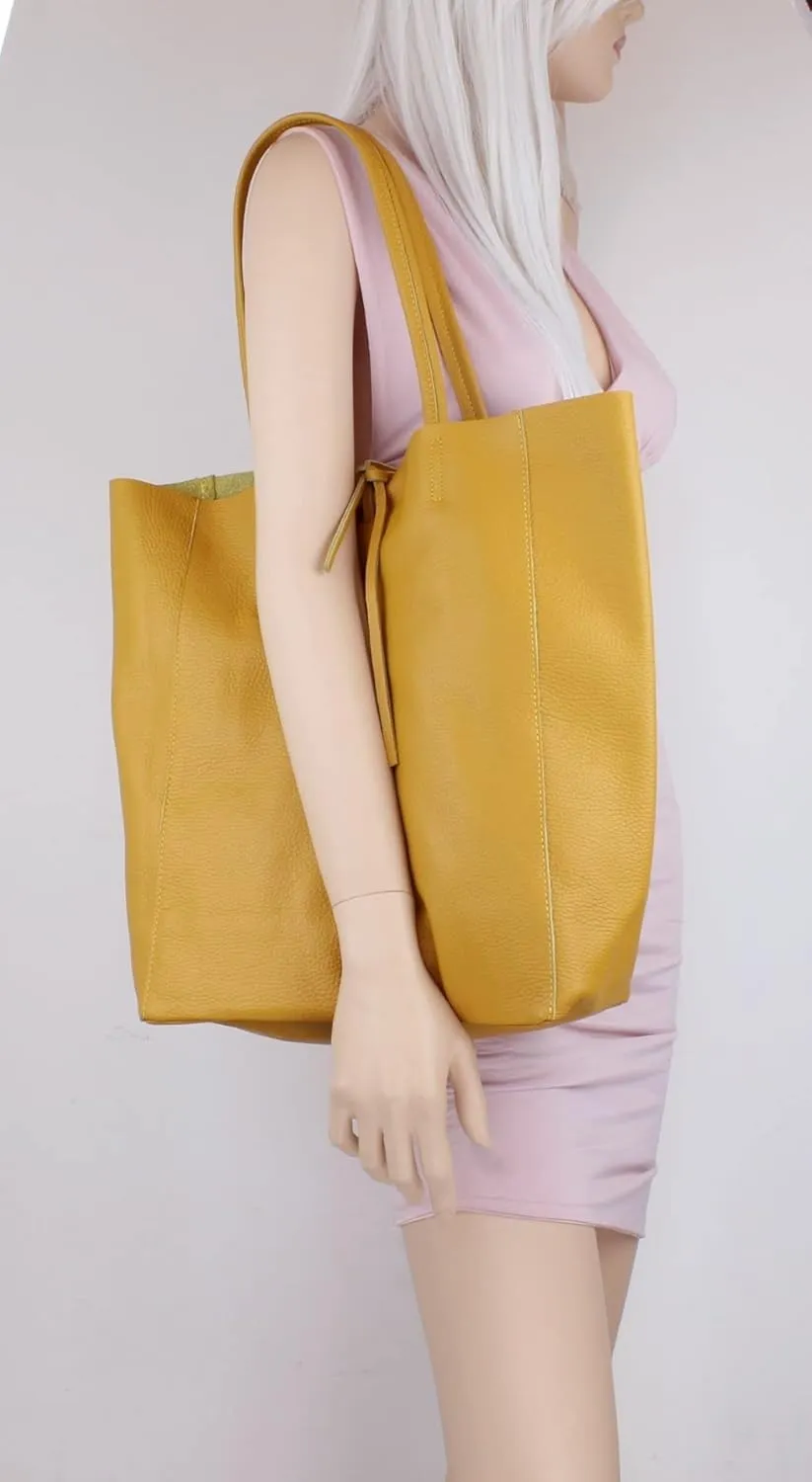 Girly HandBags Womens Open Top Genuine Leather Handbag