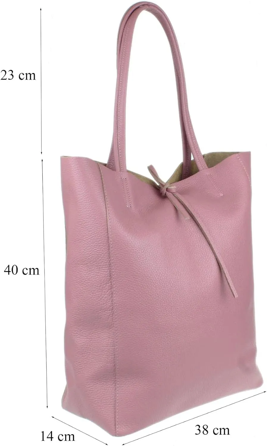 Girly HandBags Womens Open Top Genuine Leather Handbag