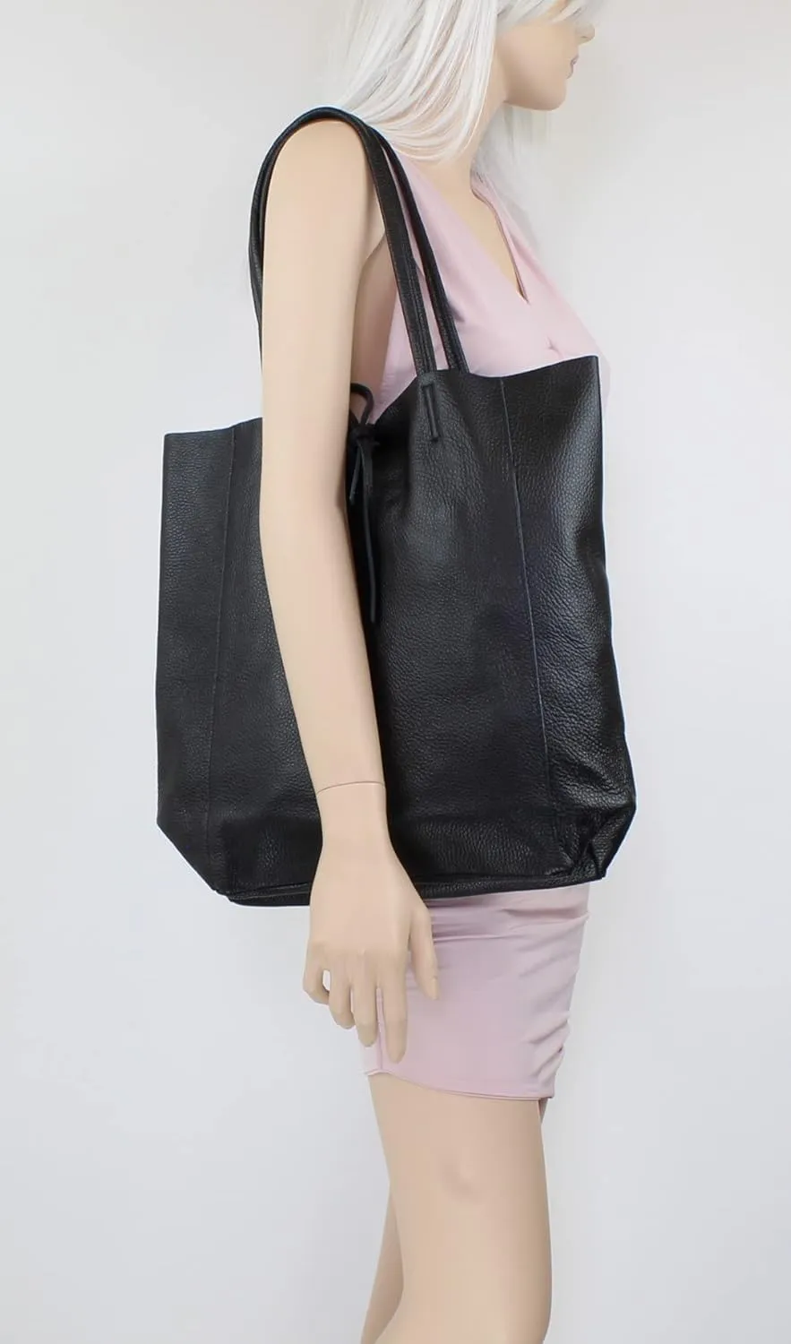 Girly HandBags Womens Open Top Genuine Leather Handbag