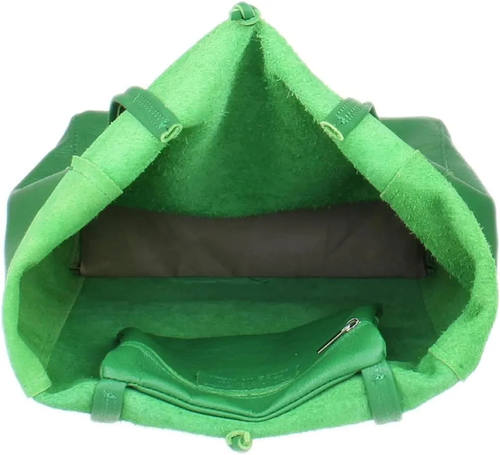 Girly HandBags Womens Open Top Genuine Leather Handbag