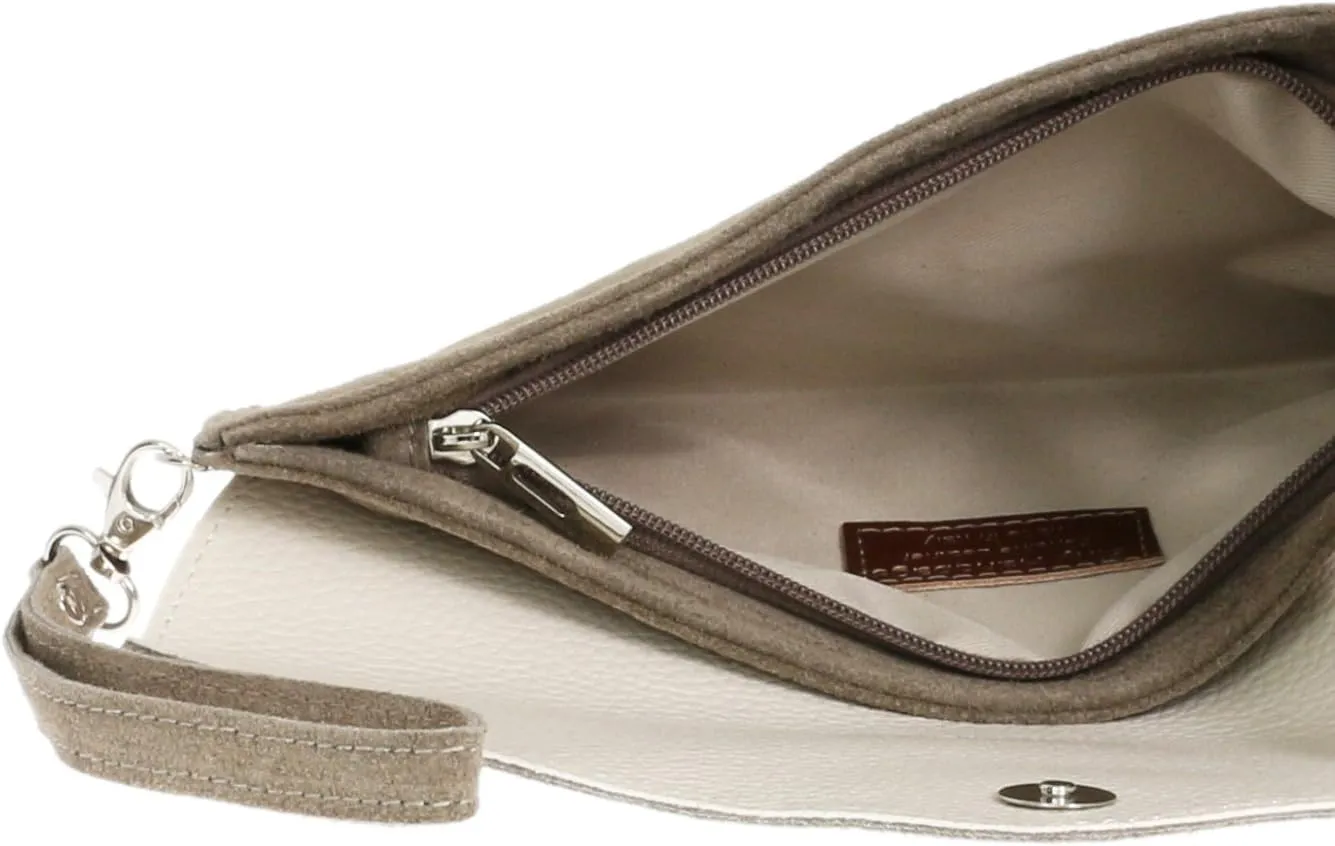 Girly HandBags Womens Plain Italian Genuine Leather Crossbody Tote Bag