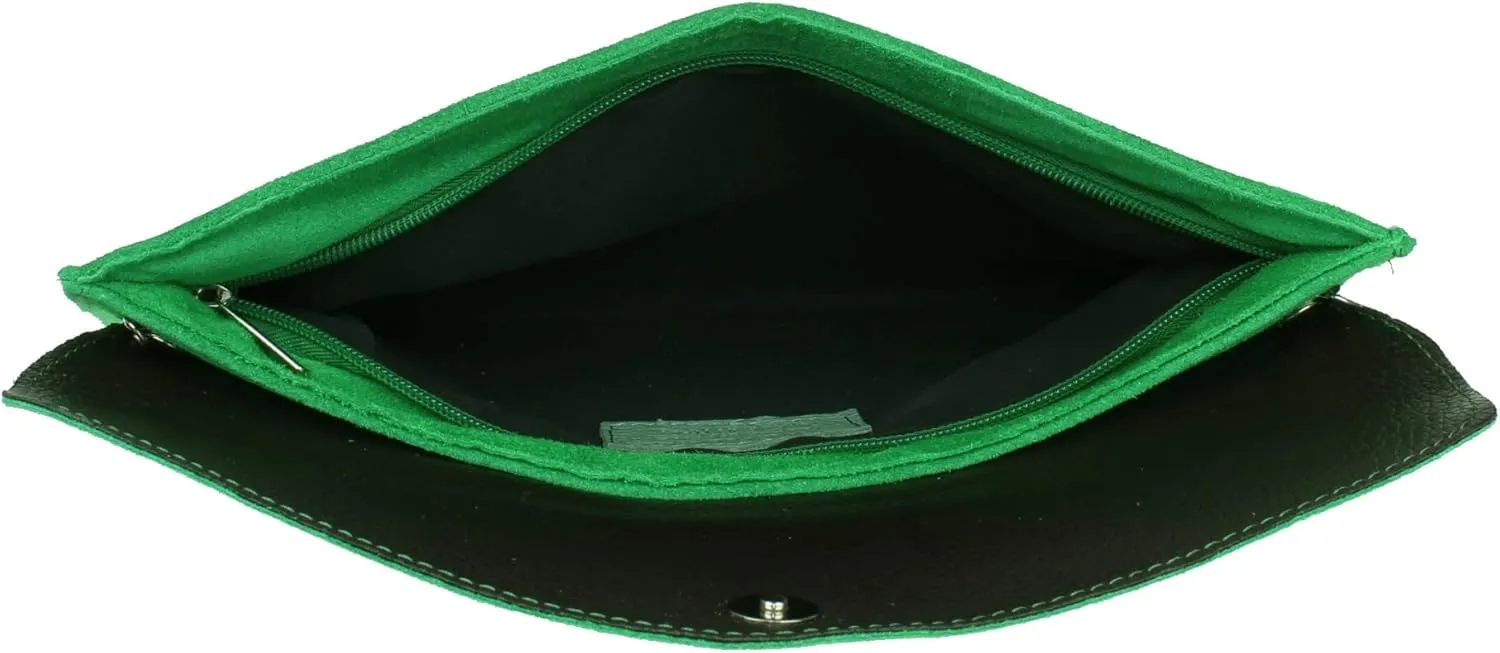 Girly HandBags Womens Plain Italian Genuine Leather Crossbody Tote Bag