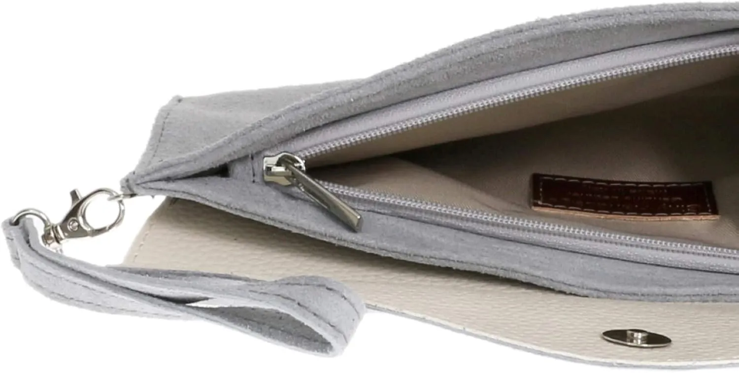 Girly HandBags Womens Plain Italian Genuine Leather Crossbody Tote Bag