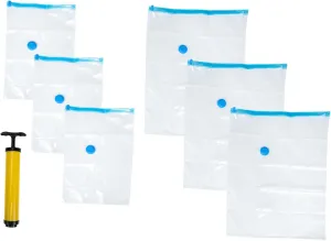 GLEAVI 1Set Vacuum Storage Bags Compressed Bag for Clothes and Bedding with Hand Pump Reusable Vacuum Sealer Bags