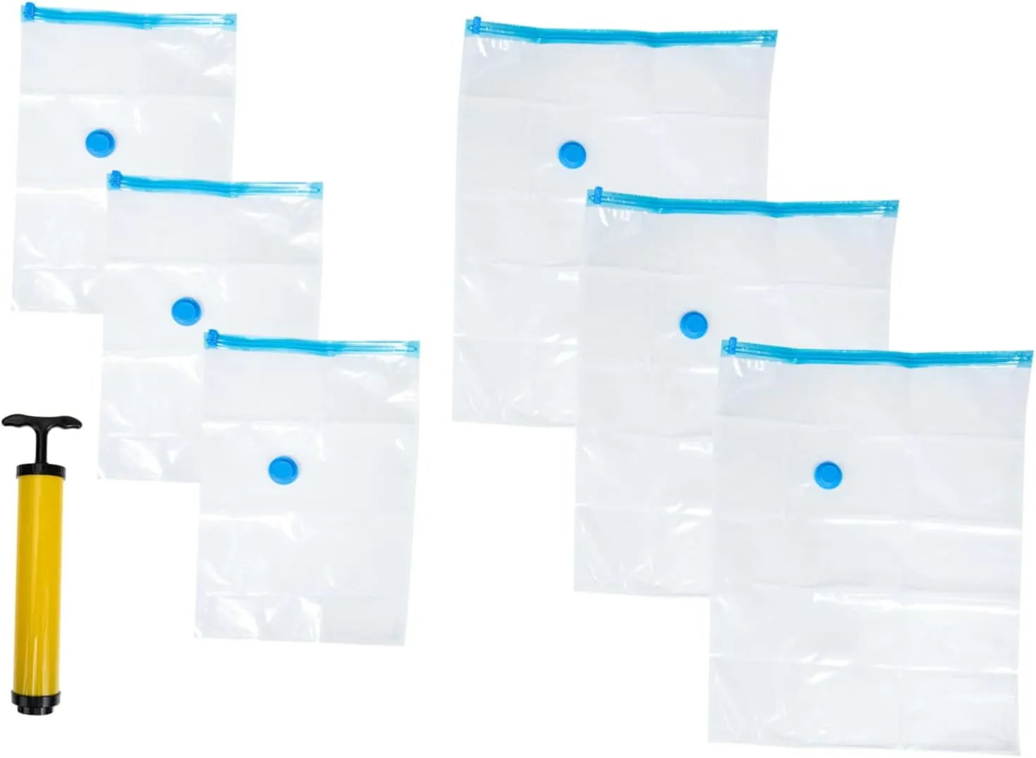 GLEAVI 1Set Vacuum Storage Bags Compressed Bag for Clothes and Bedding with Hand Pump Reusable Vacuum Sealer Bags