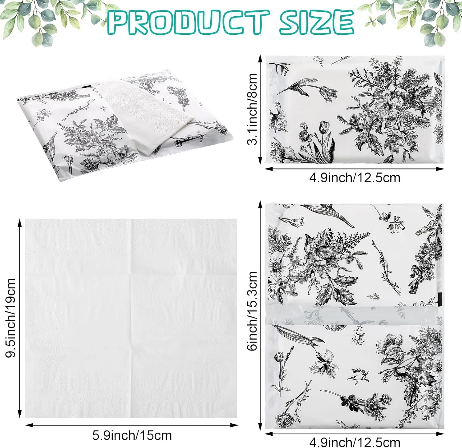 Glenmal 100 Pack Mini Tissue Pack Bulk Pocket Tissues 3 Ply Individual Cleansing Facial Accessories Travel Size for Purse, Car, Guests Baby Shower Wedding Party Favors(Floral)