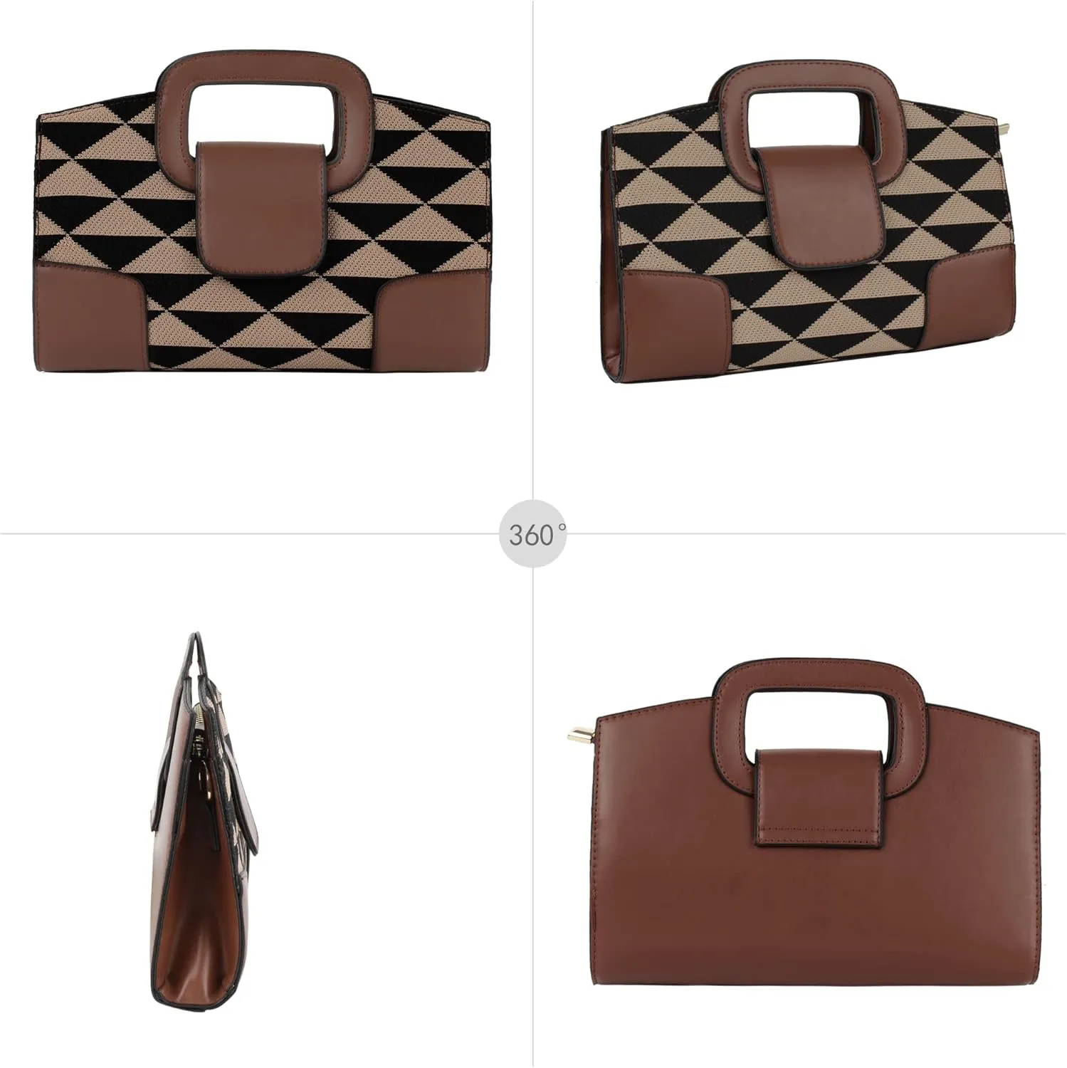 Goclothod Top Handle Satchel Women Vintage Flap Tote Clutch Handbag Crossbody Shoulder Bag Purse