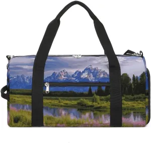 Grand Teton National Park Gym Bag for Men Women Water Resistant Duffle Bag Travel Lightweight Bag for Travel Sports
