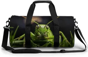 Grasshopper on Grass Gym Bag for Men Women Water Resistant Duffle Bag Travel Lightweight Bag for Travel Sports
