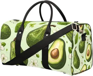 Green Avocado Foldable Lightweight Duffle Bag for Travel - Waterproof Carry On Bags for Airplanes, Travel Duffel Bags for Gym, Weekend