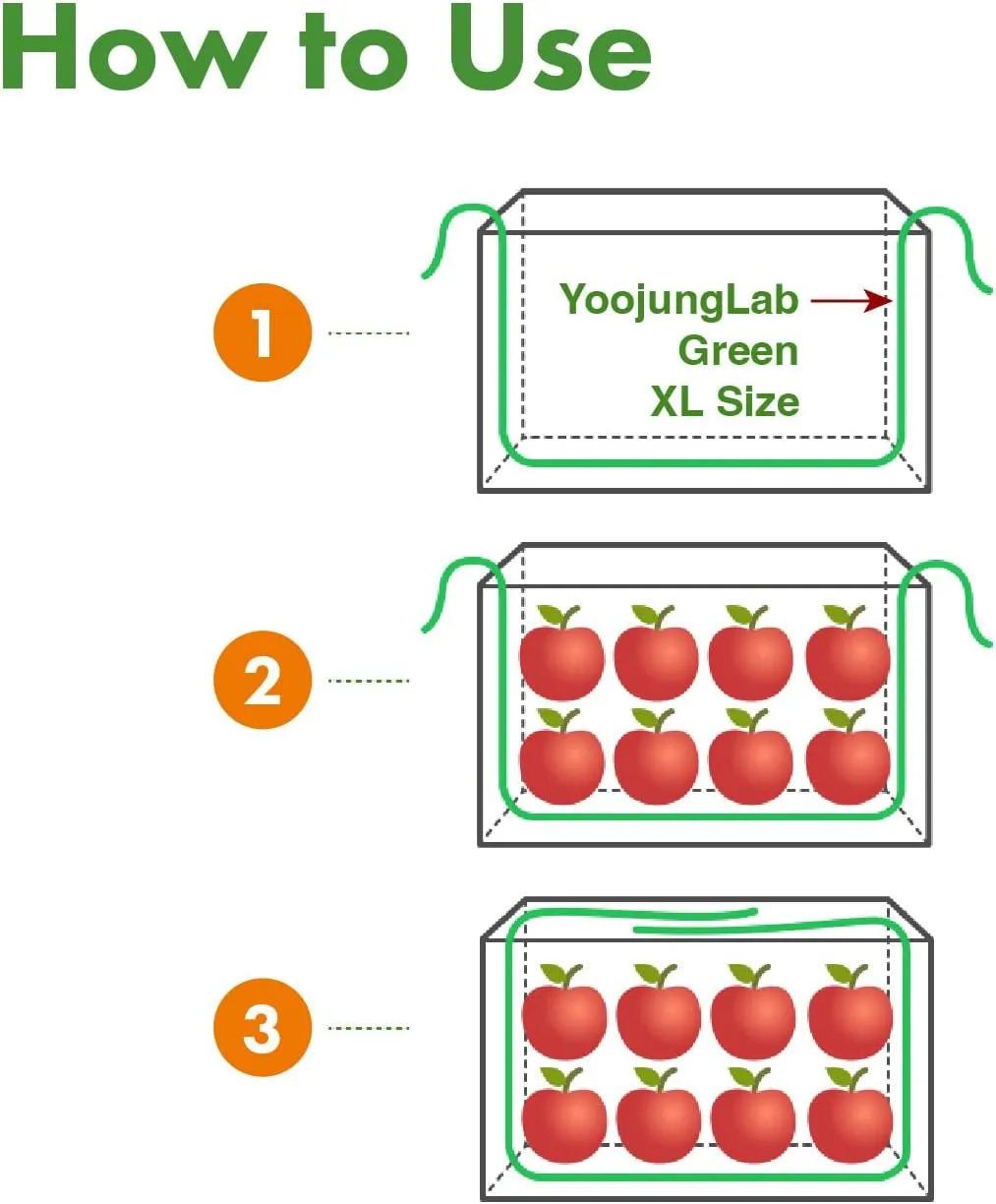 Green, Food Storage Bag, 35.43" 27.55" 60bags, Keep Fresh Produce Bags, Food Saver Storage for Fruits, Vegetables, BPA FREE, HDPE, Bread Bags, Disposable Storage Bags, Farm Produce