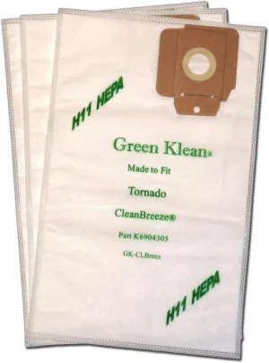 Green Klean K6904305 Tornado CV30 and CV38 H11 Hepa Replacement Vacuum Cleaner Bags
