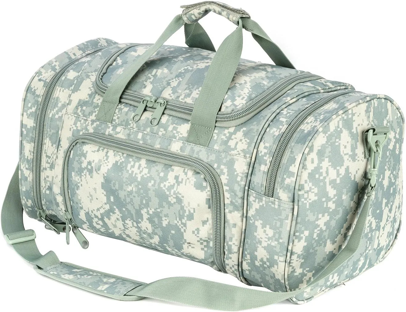 Greencity Gym Bag Travel Duffel Bag Sports Tote Tactical Army Weekender Work Out Bags for Women & Men Lightweight Waterproof Shoe Pocket,Acu 21 Inch