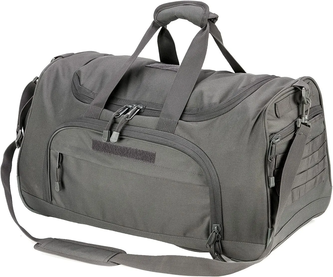Greencity Gym Bag Travel Duffel Bag Sports Tote Tactical Army Weekender Work Out Bags for Women & Men Lightweight Waterproof Shoe Pocket,Grey 21.2 Inch