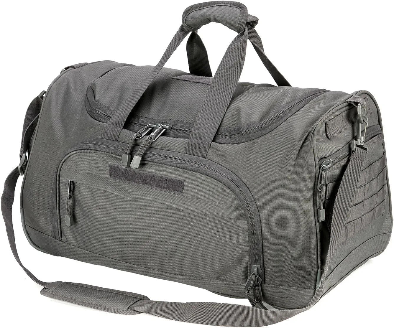 Greencity Gym Bag Travel Duffel Bag Sports Tote Tactical Army Weekender Work Out Bags for Women & Men Lightweight Waterproof Shoe Pocket,Grey 21.2 Inch