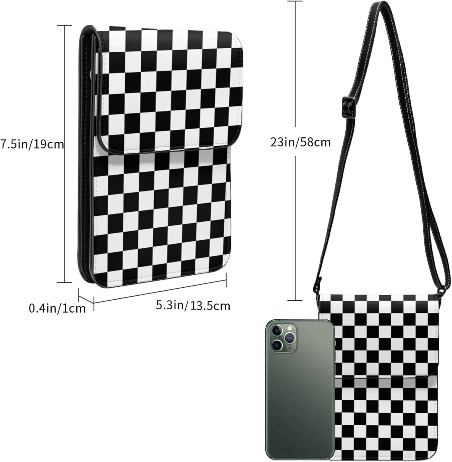 Guatemala Flag Leather Crossbody Cell Phone Purse Small Wallet Bags Adjustable Phone Bag for Women