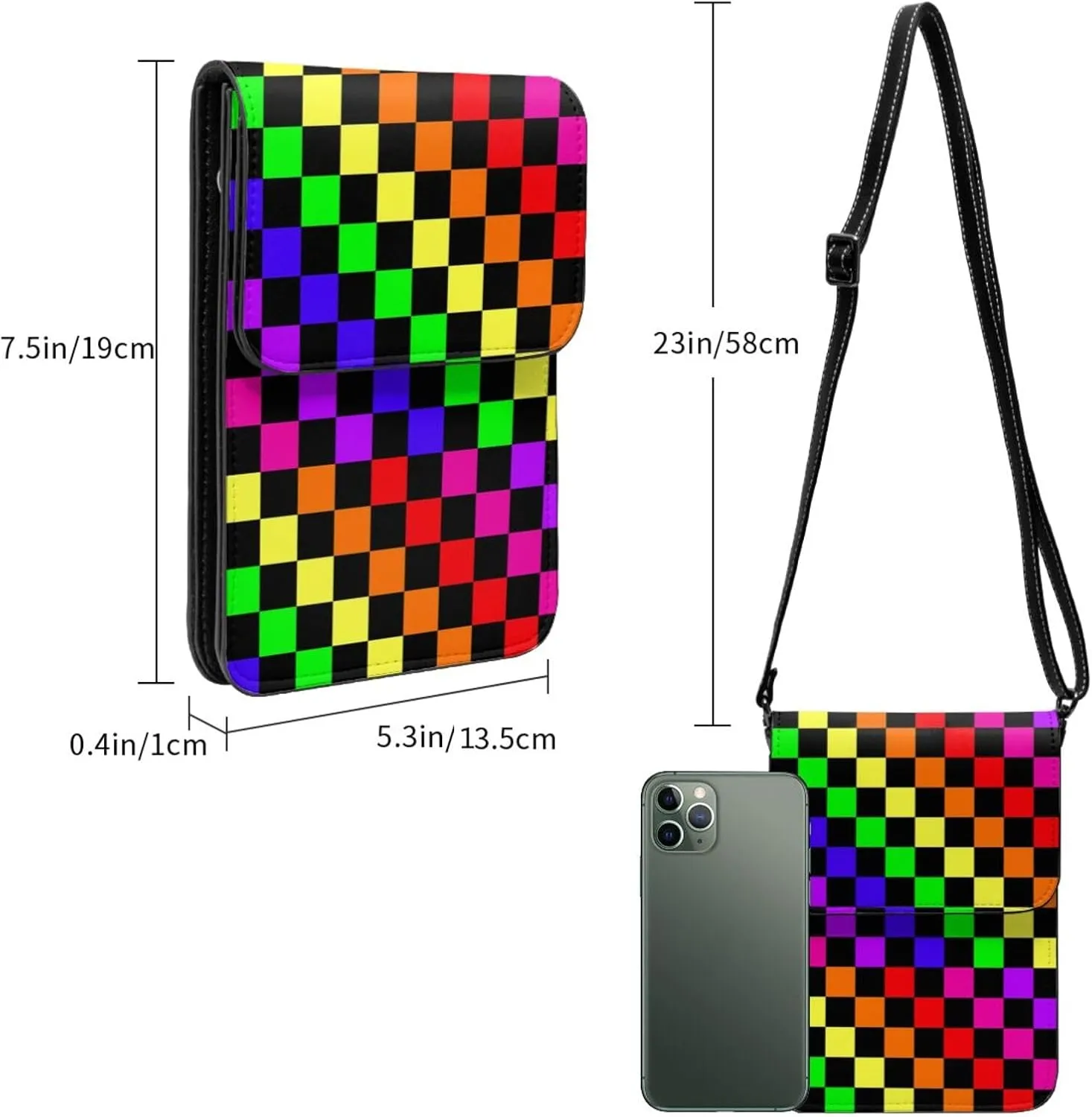 Guatemala Flag Leather Crossbody Cell Phone Purse Small Wallet Bags Adjustable Phone Bag for Women