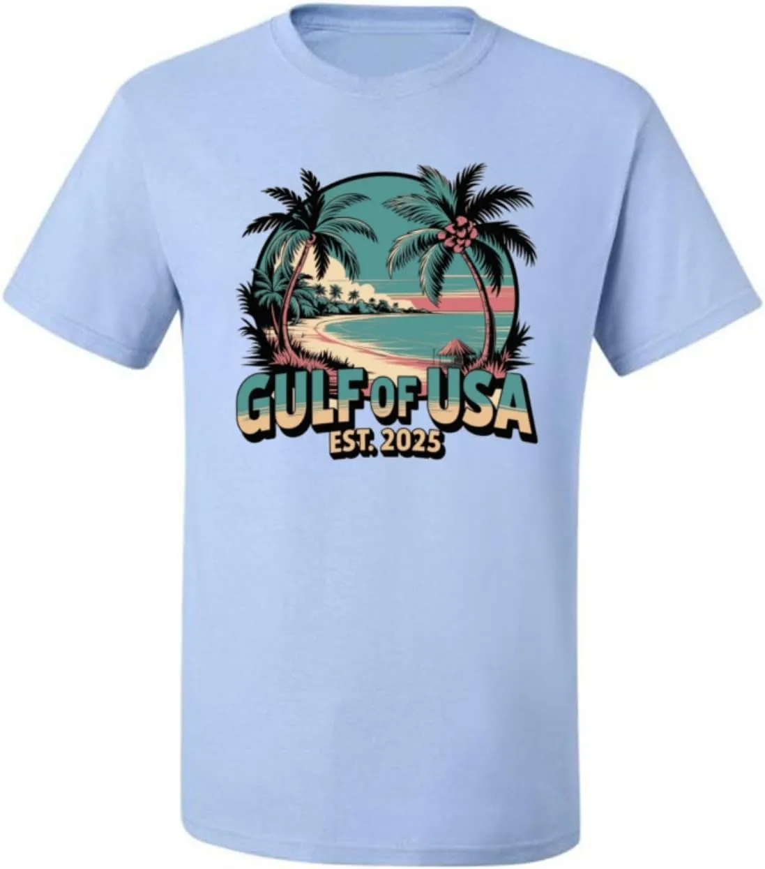 Gulf of The USA Est 2025 Funny USA President Quote Mexico Political Men's T-Shirt