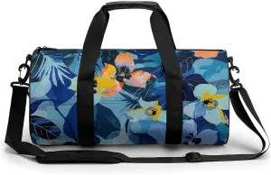 Gym Bag Abstract Floral Print Duffel Bag for Men Women Overnight Bag with Shoe Compartment Workout Bags
