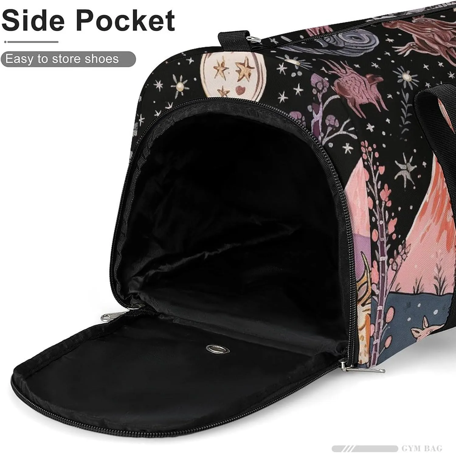 Gym Bag Animals On The Field Duffel Bag for Men Women Overnight Bag with Shoe Compartment Workout Bags