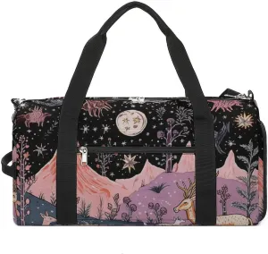 Gym Bag Animals On The Field Duffel Bag for Men Women Overnight Bag with Shoe Compartment Workout Bags