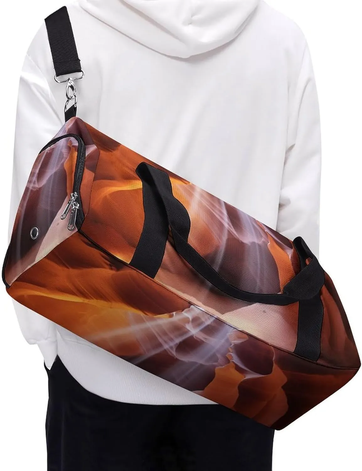 Gym Bag Antelope Canyon Duffel Bag for Men Women Overnight Bag with Shoe Compartment Workout Bags
