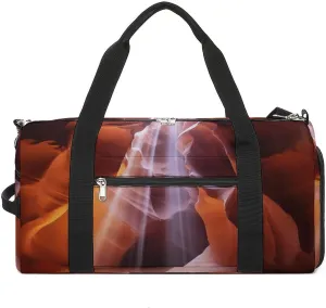 Gym Bag Antelope Canyon Duffel Bag for Men Women Overnight Bag with Shoe Compartment Workout Bags