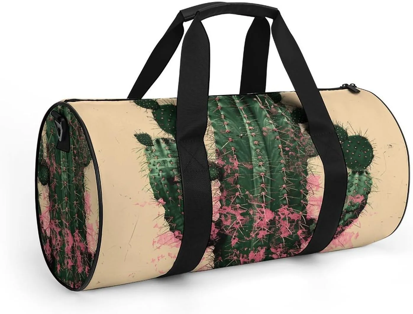 Gym Bag Cactus And Plants Duffel Bag for Men Women Overnight Bag with Shoe Compartment Workout Bags