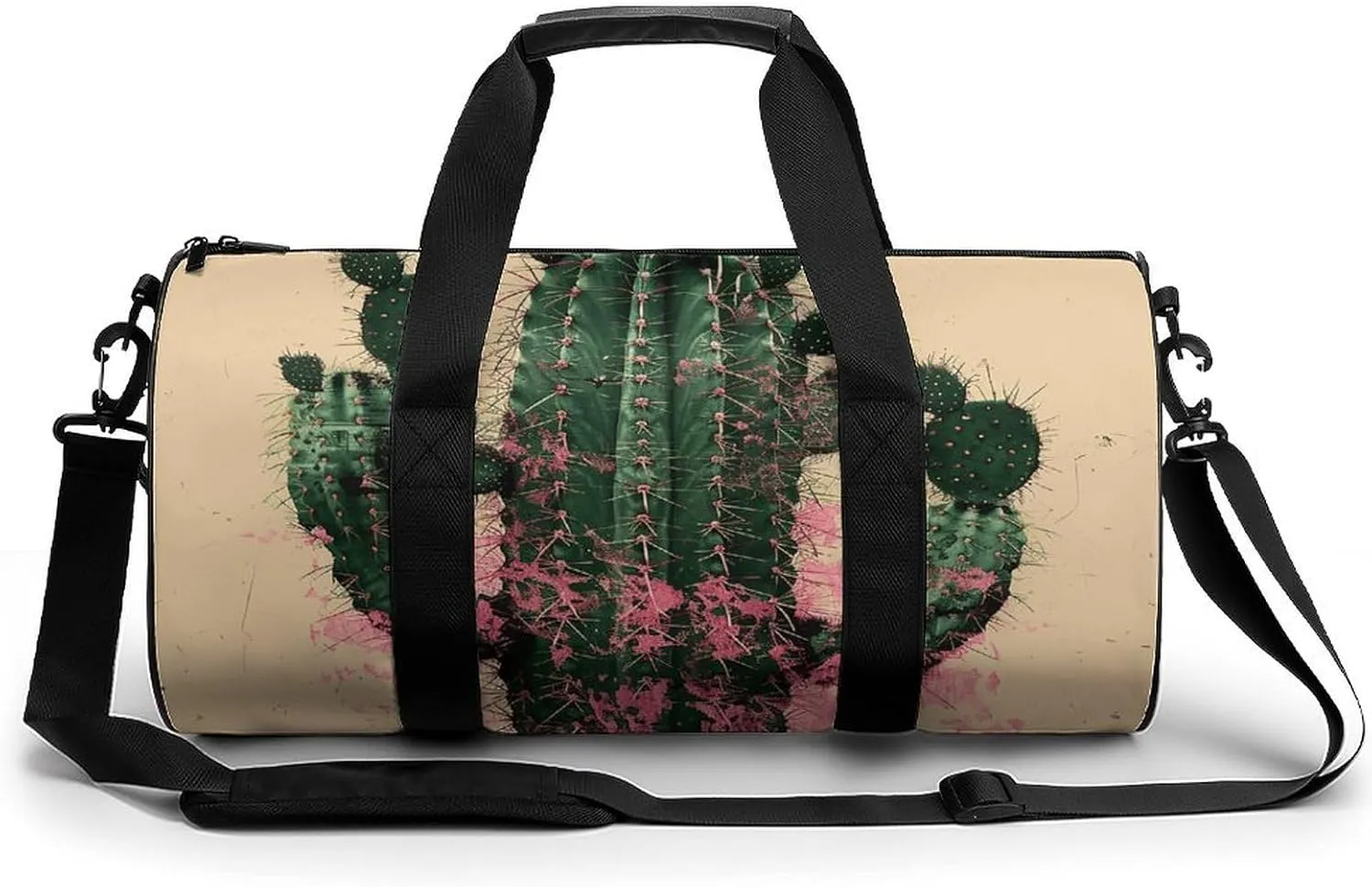 Gym Bag Cactus And Plants Duffel Bag for Men Women Overnight Bag with Shoe Compartment Workout Bags