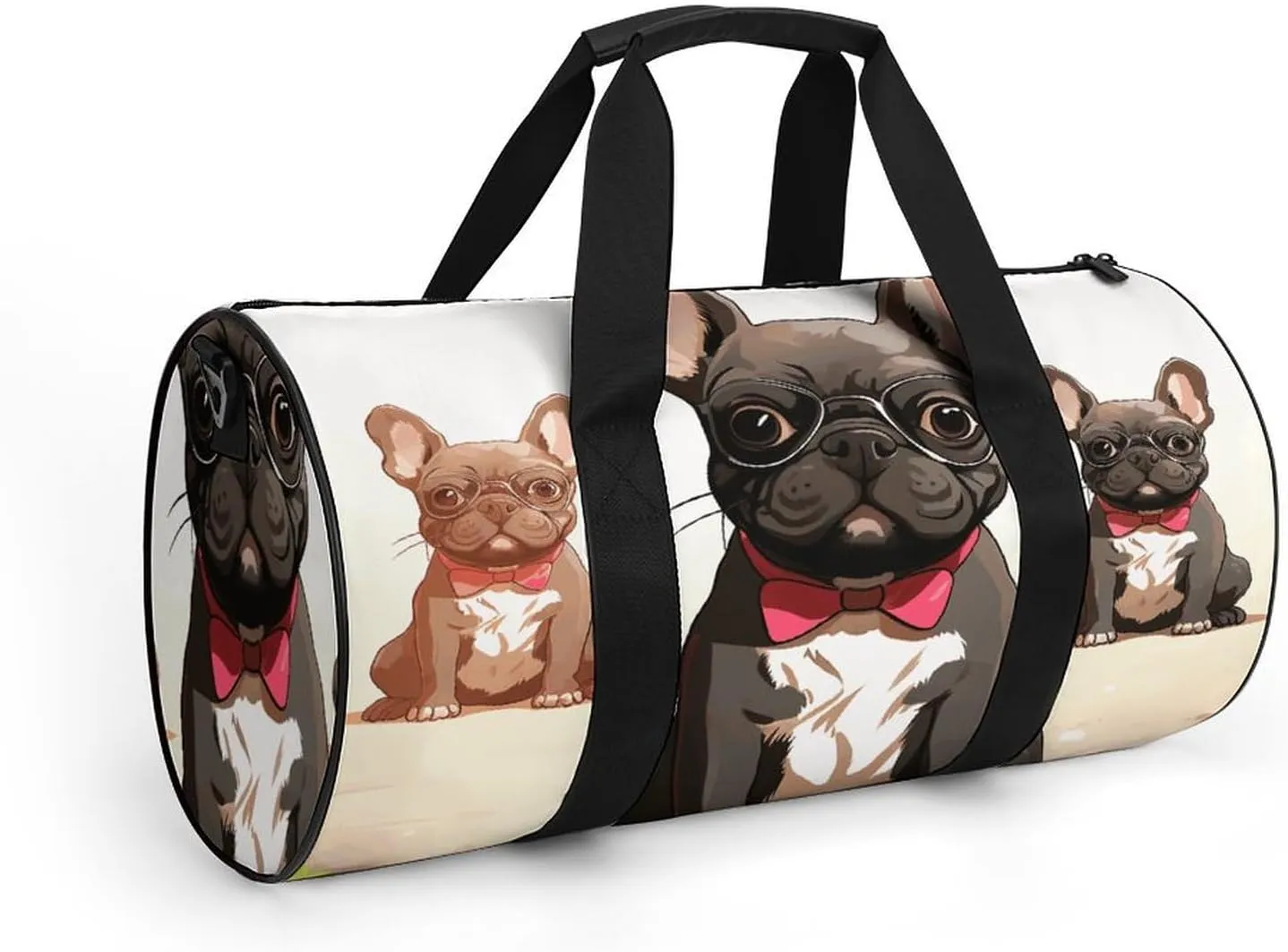 Gym Bag Cartoon Dog Duffel Bag for Men Women Overnight Bag with Shoe Compartment Workout Bags