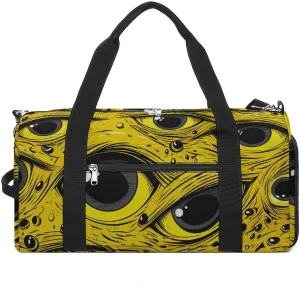 Gym Bag Cartoon Eyes Pattern Duffel Bag for Men Women Overnight Bag with Shoe Compartment Workout Bags
