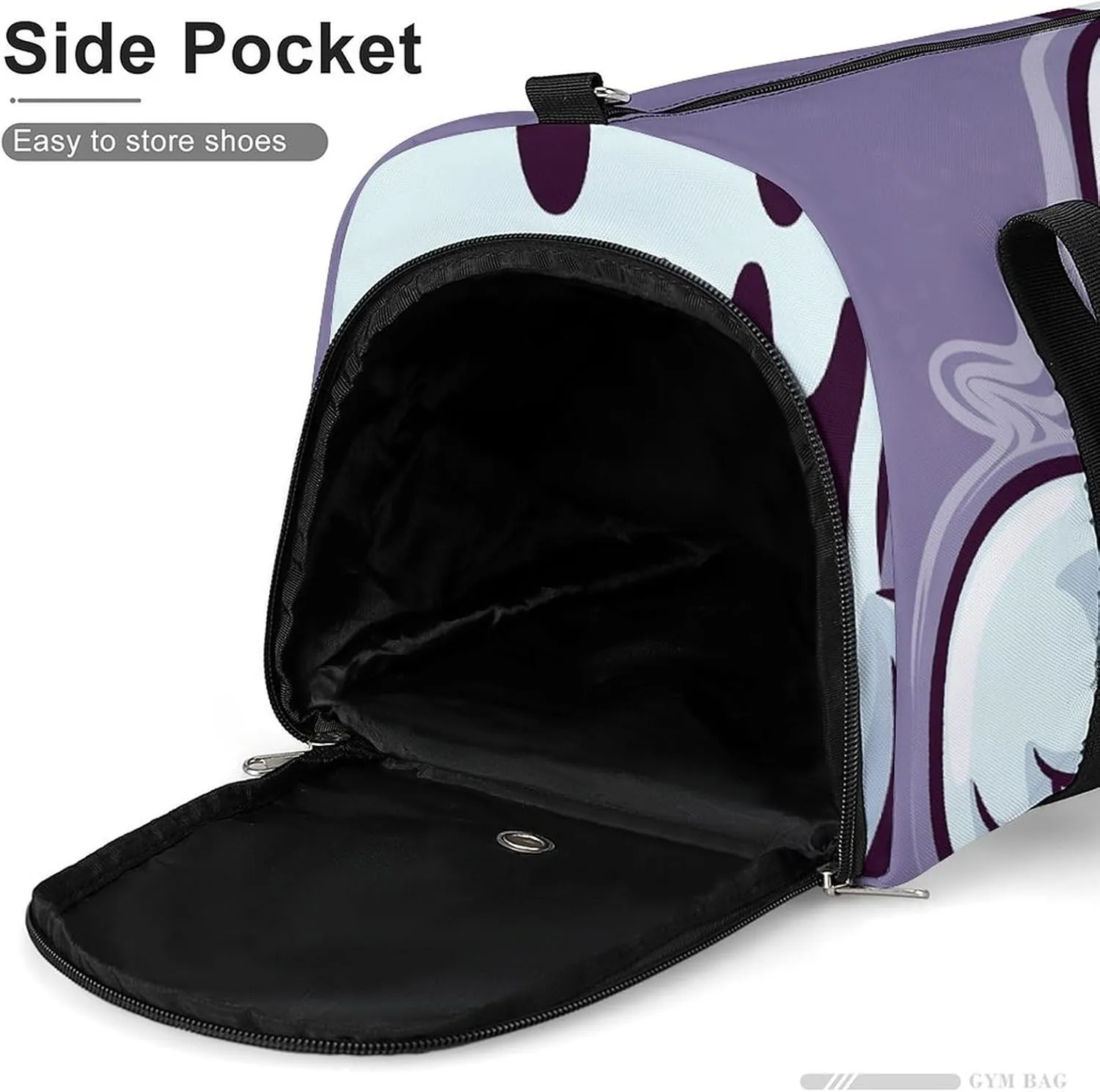 Gym Bag Cartoon Ghost Duffel Bag for Men Women Overnight Bag with Shoe Compartment Workout Bags