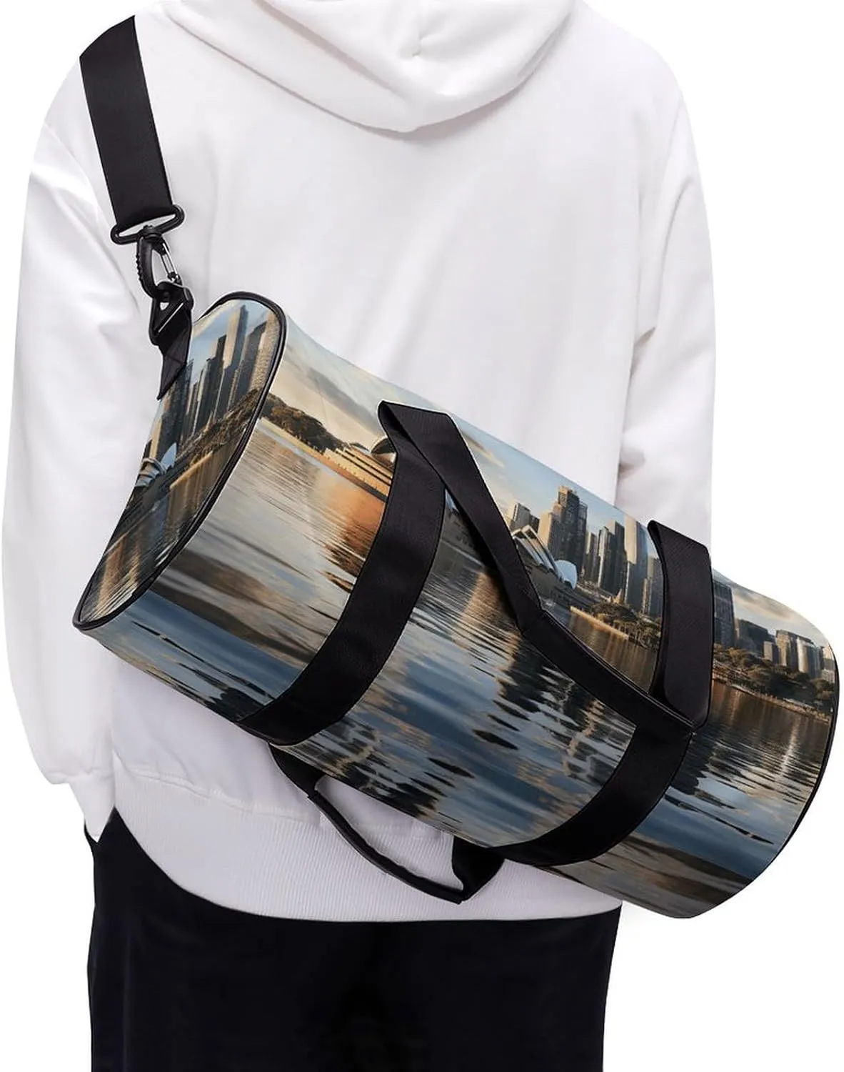 Gym Bag City Sydney Duffel Bag for Men Women Overnight Bag with Shoe Compartment Workout Bags